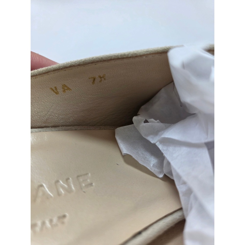 Everlane The Day Mule Sand Beige Suede Block Heel Slide Sandals Womens 7.5 Italy - Picture 6 of 6